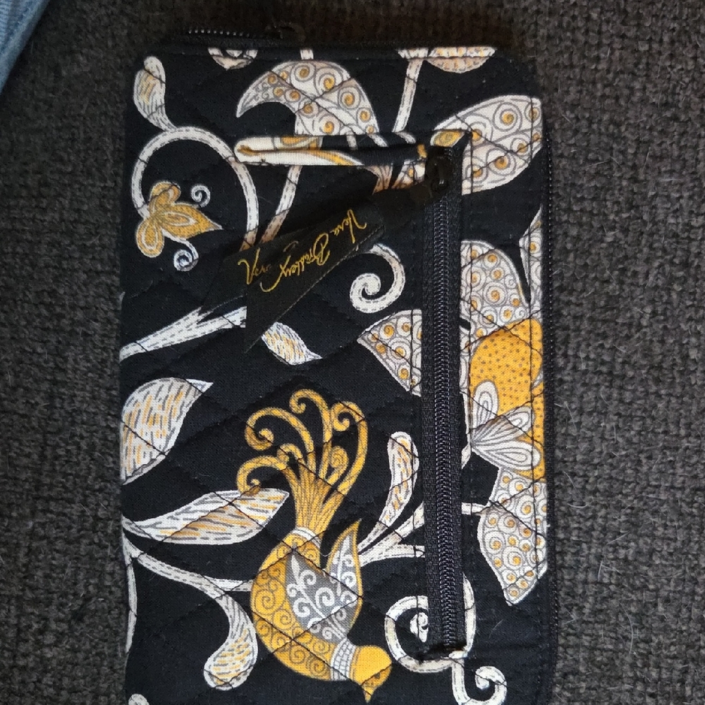 Vera Bradley Black Wallet with Floral Accents